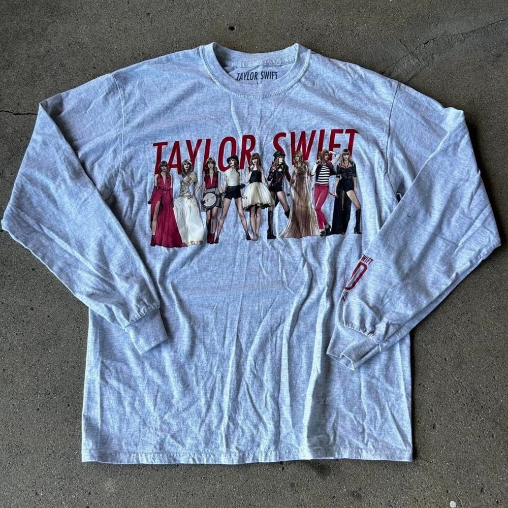 Taylor swift eras tour red Taylor's edition heather grey long sleeve tshirt